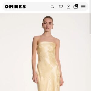 Strapless butter yellow Dress